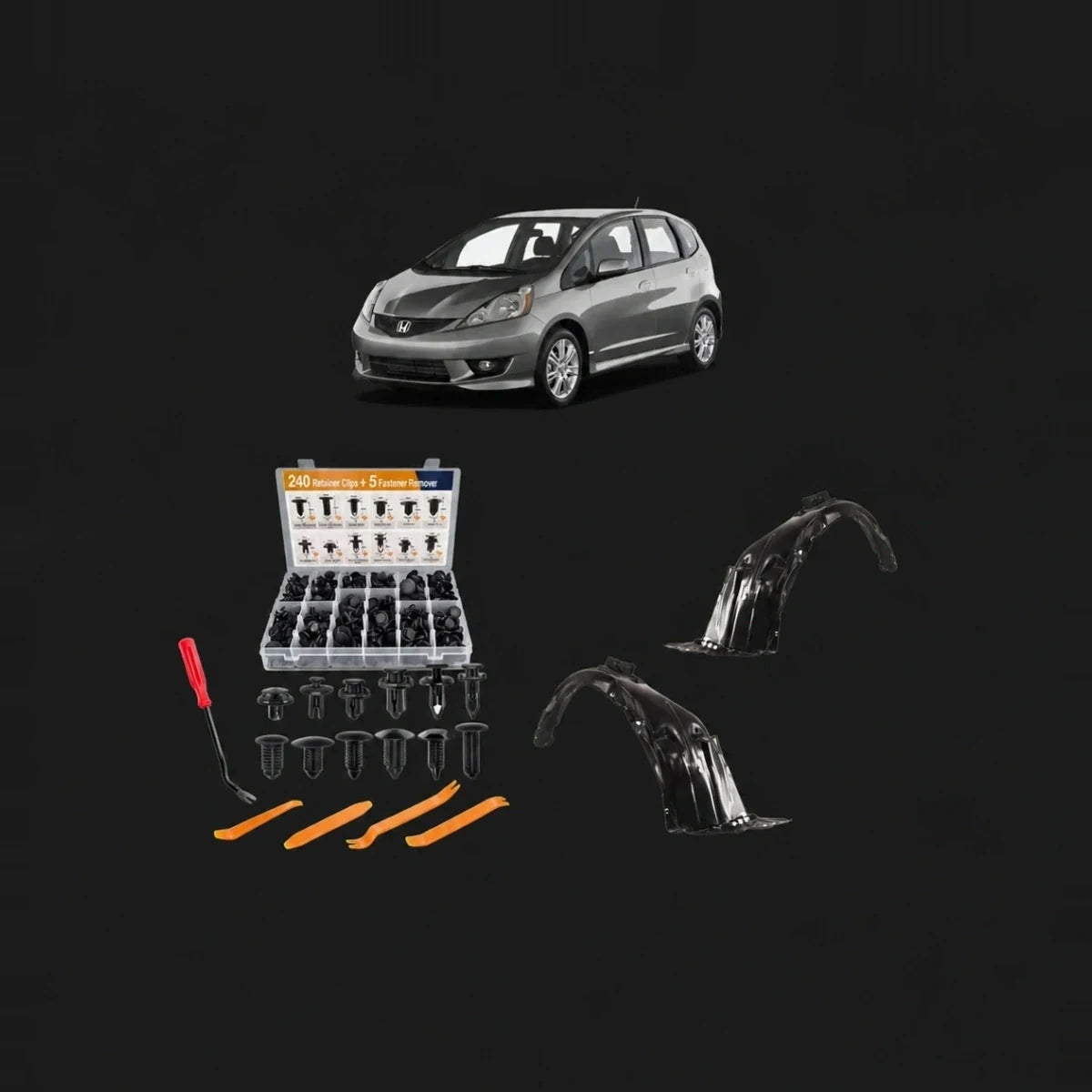 Kit 240 Clips + 2 Guardaplast Delanteros Honda Fit 08-13. [IRP-CATALOG:KIT-CLIP002-GPLA004-X2-FIT-08-14-1-O.webp:d1c53156c909e7d6]