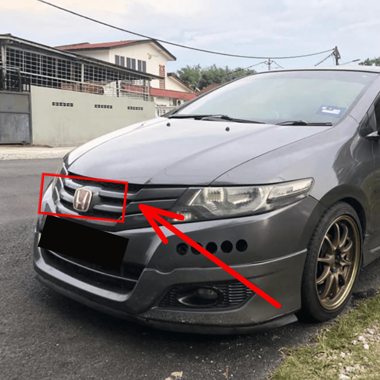 Kit X2 Emblemas Insignias Exterior Rojas Honda City 08-13