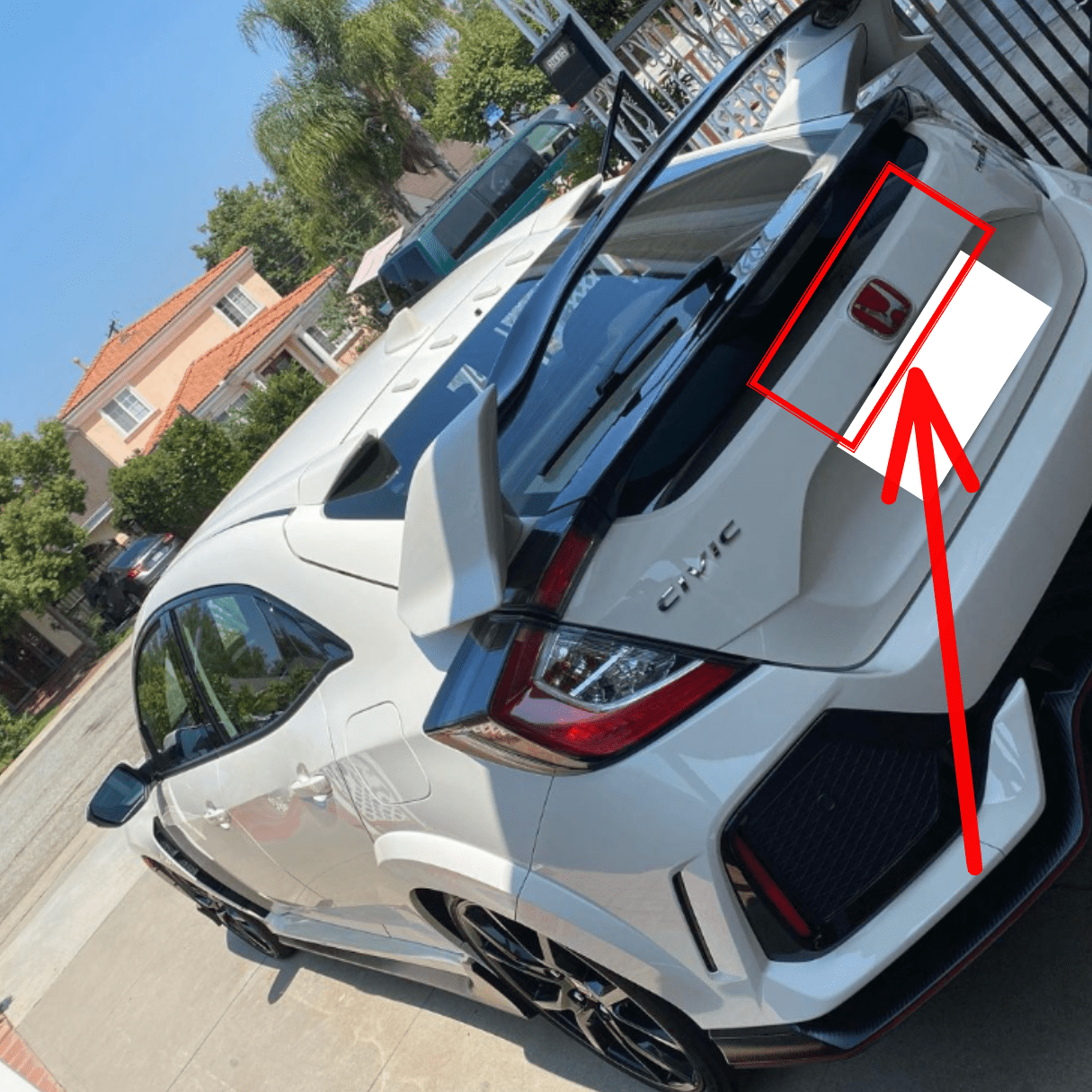 Kit X2 Emblemas Insignias Exterior Rojas Honda Civic 17-18