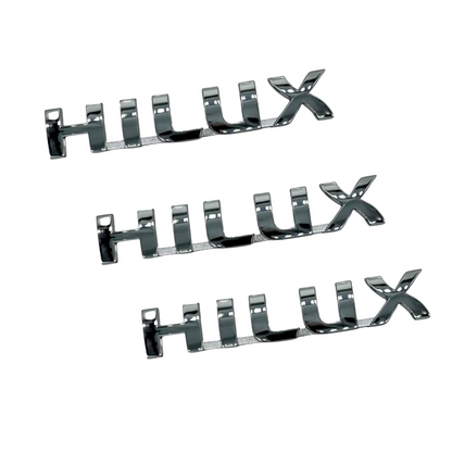 Kit X3 Emblemas Para Toyota Hilux 05-15 Cromados 19x3.3cm