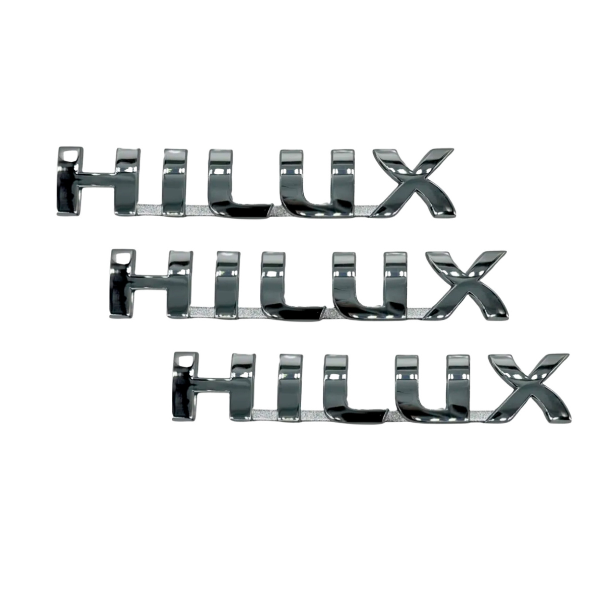 Kit X3 Emblemas Para Toyota Hilux 05-15 Cromados 19x3.3cm