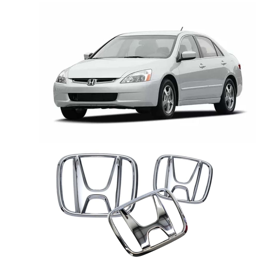 Kit X3 Emblemas Cromados para Varios Modelos Honda