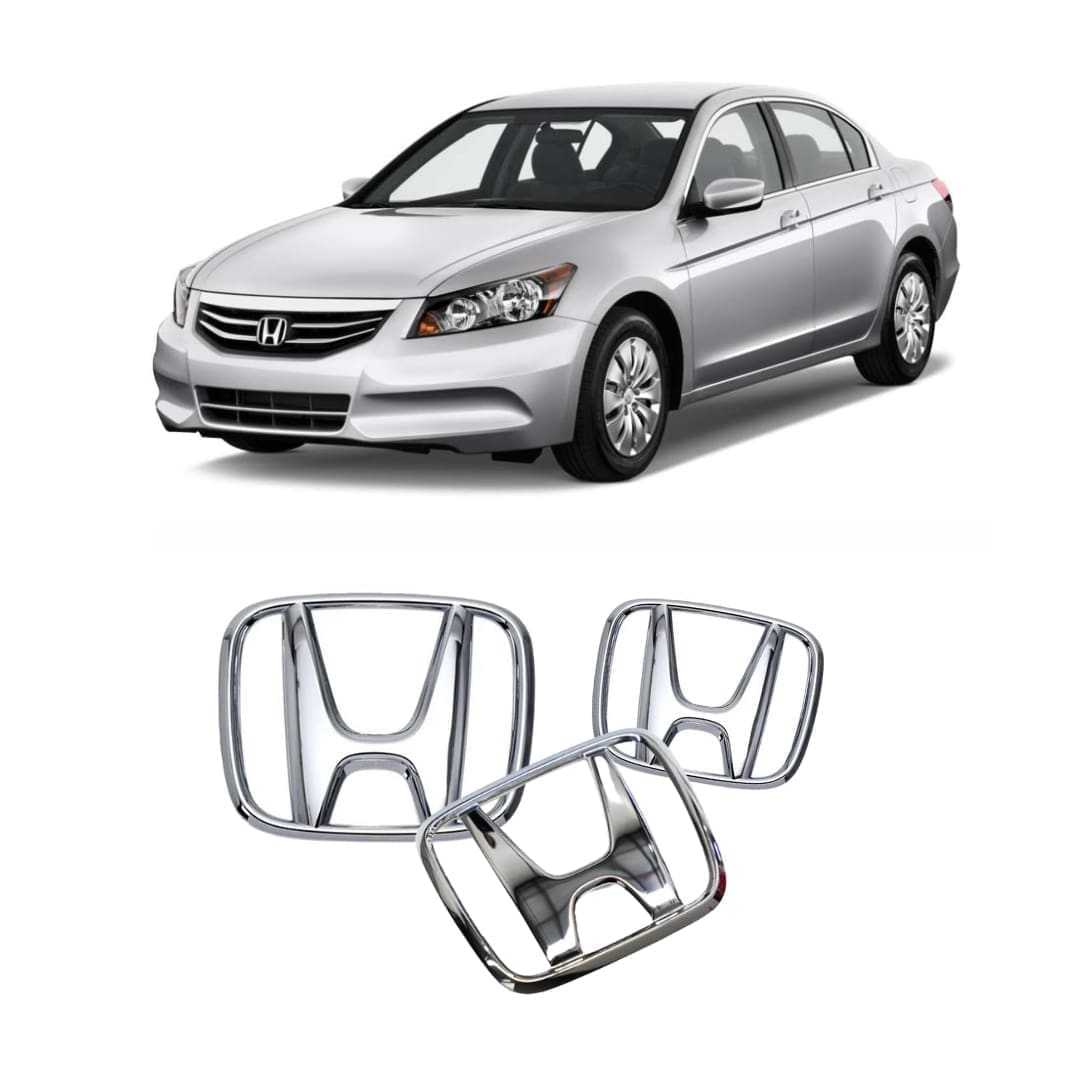 Kit X3 Emblemas Cromados para Varios Modelos Honda