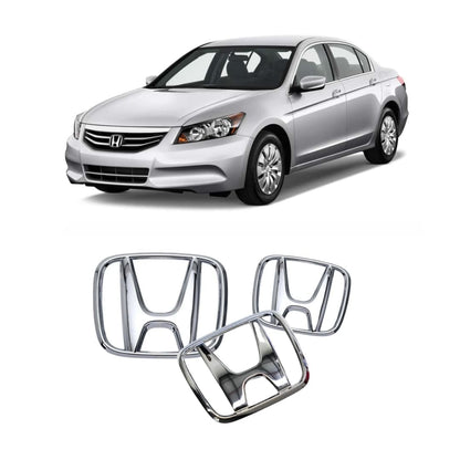 Kit X3 Emblemas Cromados para Varios Modelos Honda