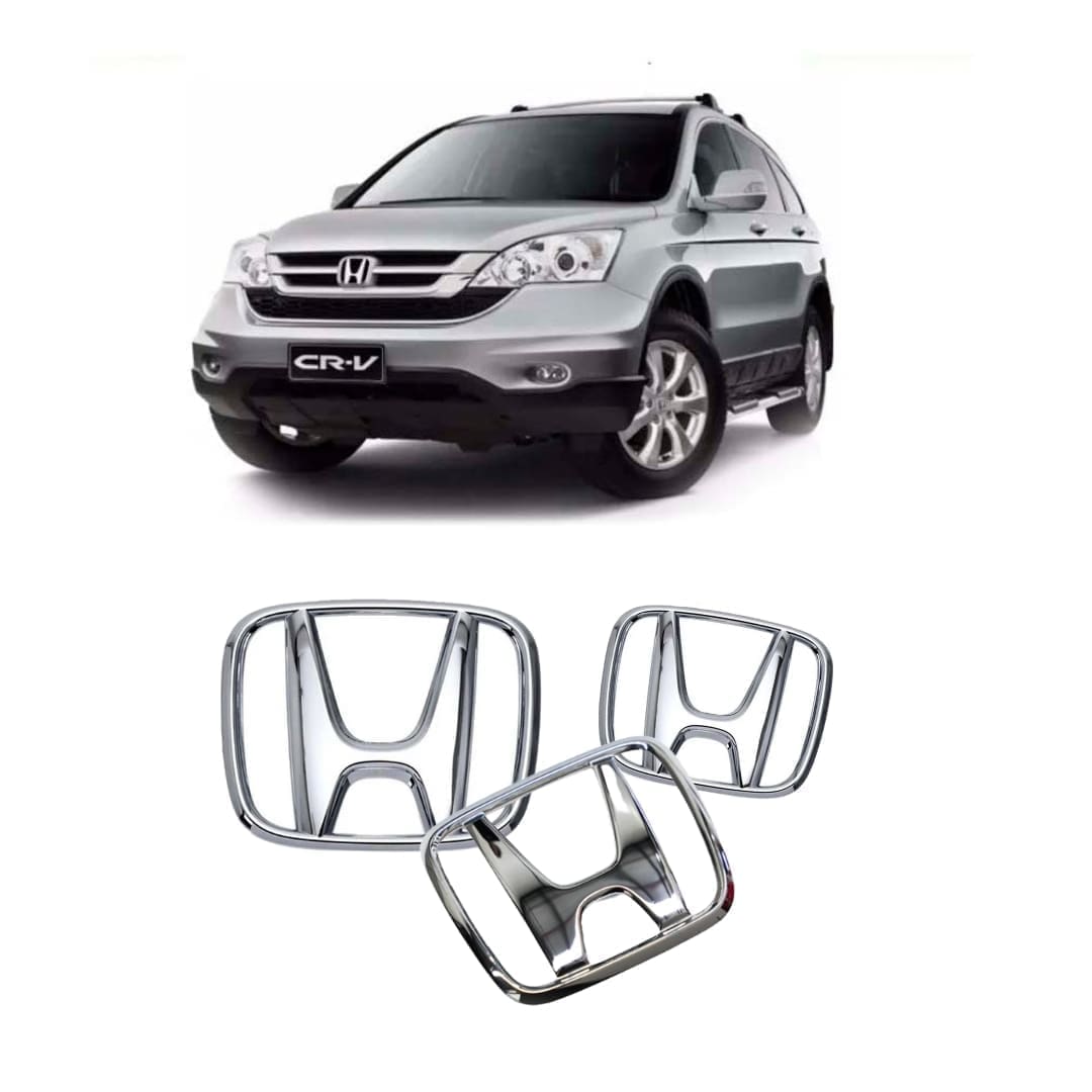 Kit X3 Emblemas Cromados para Varios Modelos Honda