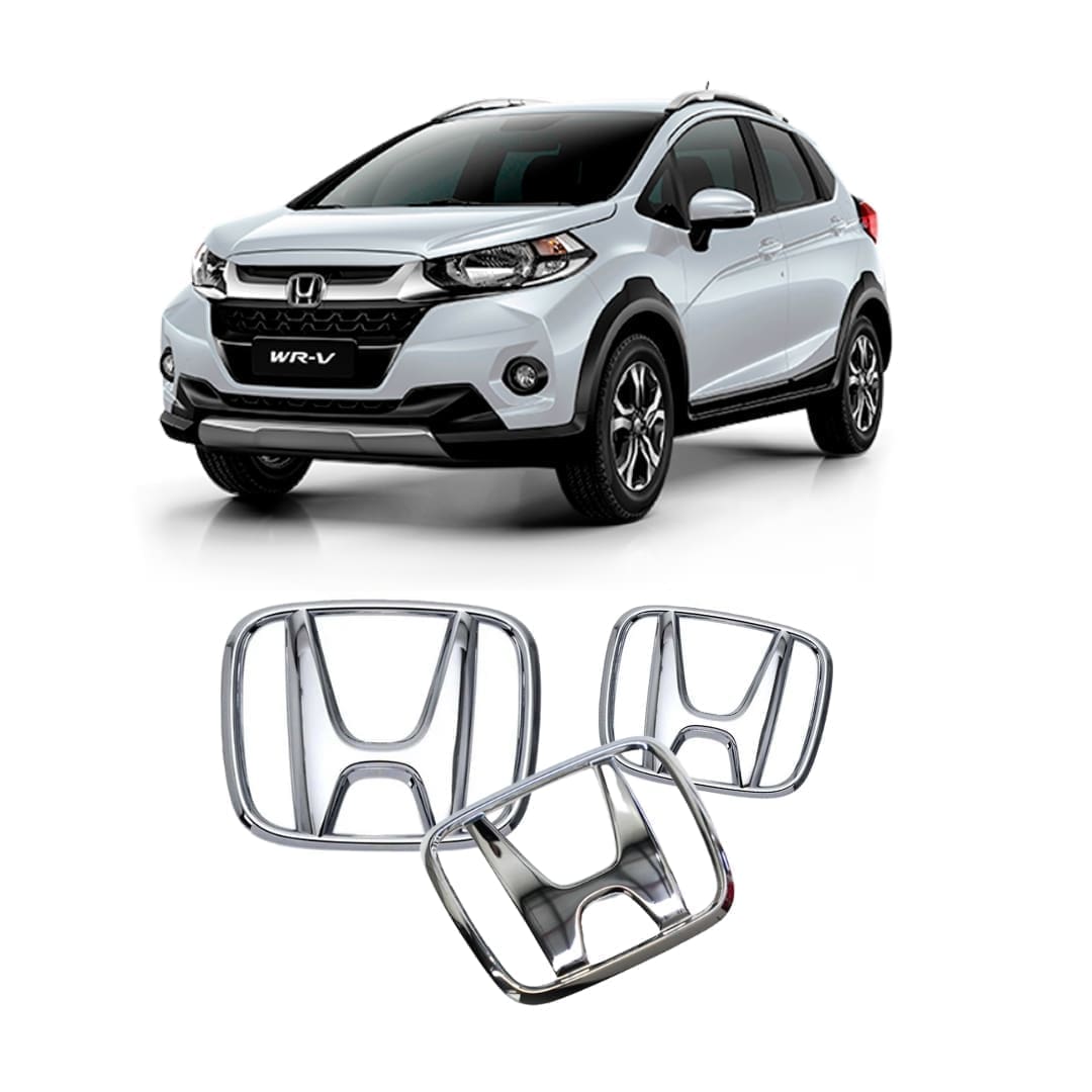 Kit X3 Emblemas Cromados para Varios Modelos Honda