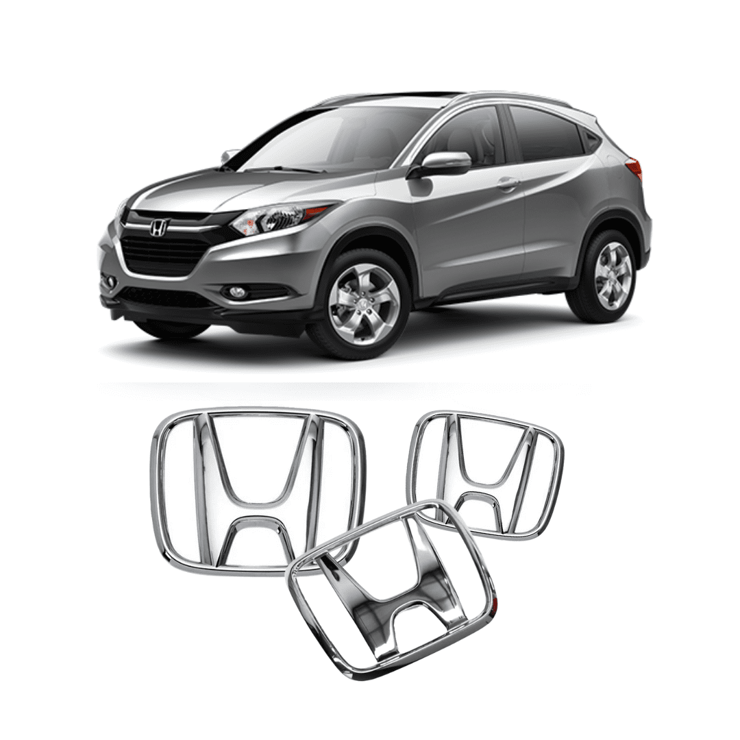 Kit X3 Emblemas Cromados para Varios Modelos Honda