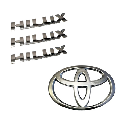 Emblemas Toyota Hilux Laterales Trasero Parrilla 17-19