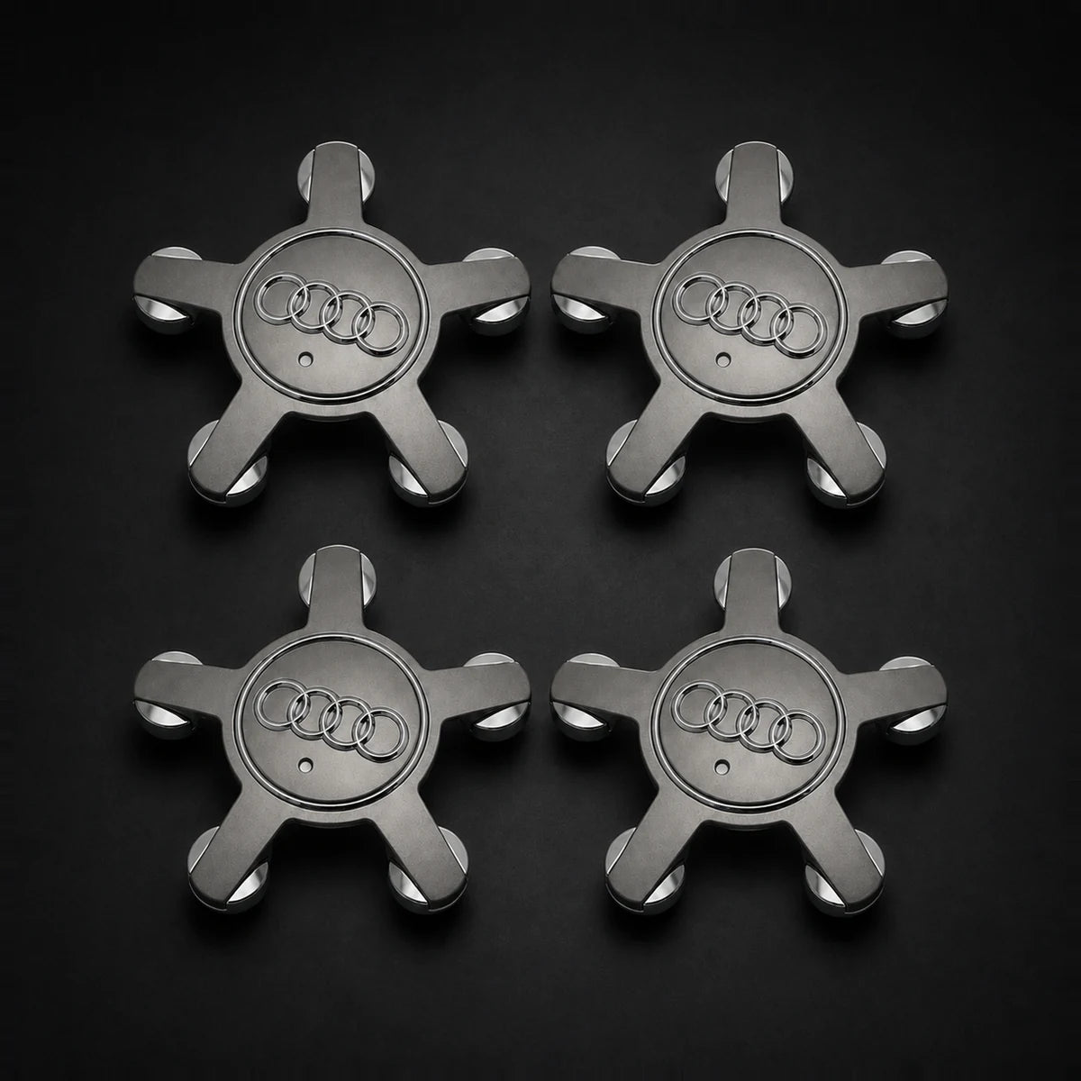 Kit  X4 Centros de Llanta Estrella AUDI A4 S4 S5 A5 Q5 TT 55mm 4F0601165N. [IRP-CATALOG:KIT-X4-WHUB003-1-O.webp:24fa825f3280d988]