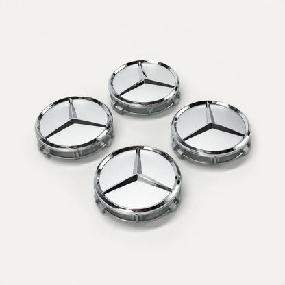 Kit X4 Centros de Llanta para Mercedes Benz Estrella 75mm. [IRP-CATALOG:KIT-X4-WHUB012-1-C.webp:c85c304733f7e044]