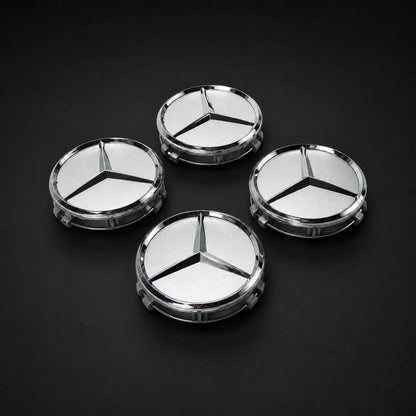Kit X4 Centros de Llanta para Mercedes Benz Estrella 75mm. [IRP-CATALOG:KIT-X4-WHUB012-1-O.webp:9d3ef8ead2f5456d]