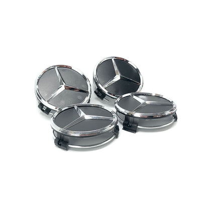 Kit X4 Centros de Llanta para Mercedes Benz Estrella 75mm
