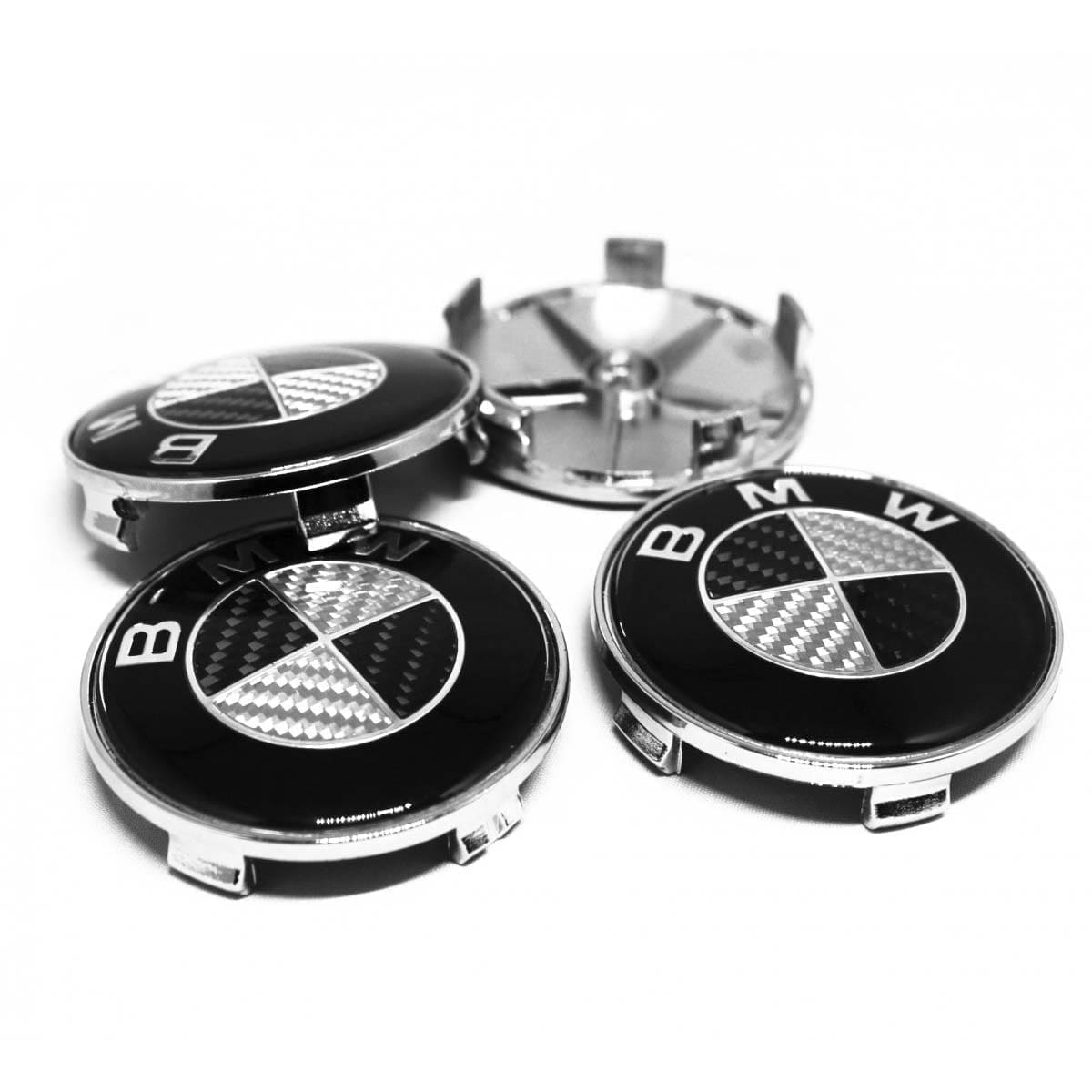 Kit X4 Centros de Llanta para BMW 68mm 36136783536 Fibra de Carbono