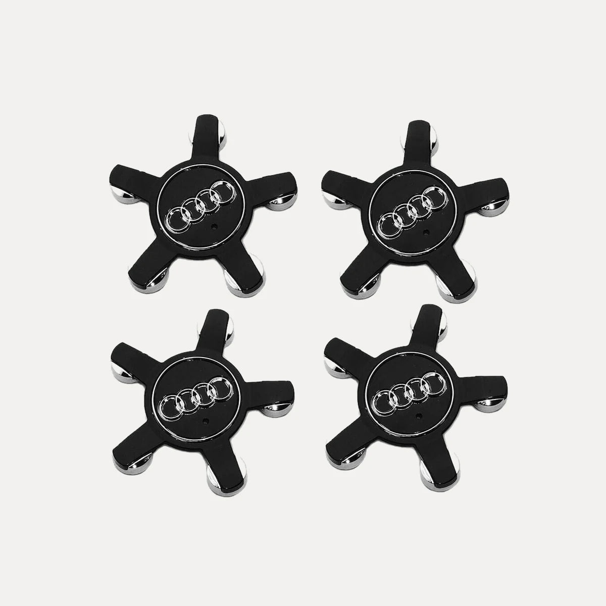 Kit X4 Centros de Llanta para Audi Q5 Q3 8R0601165 Negro. [IRP-CATALOG:KIT-X4-WHUB018-1-C.webp:c59246f4afa87170]