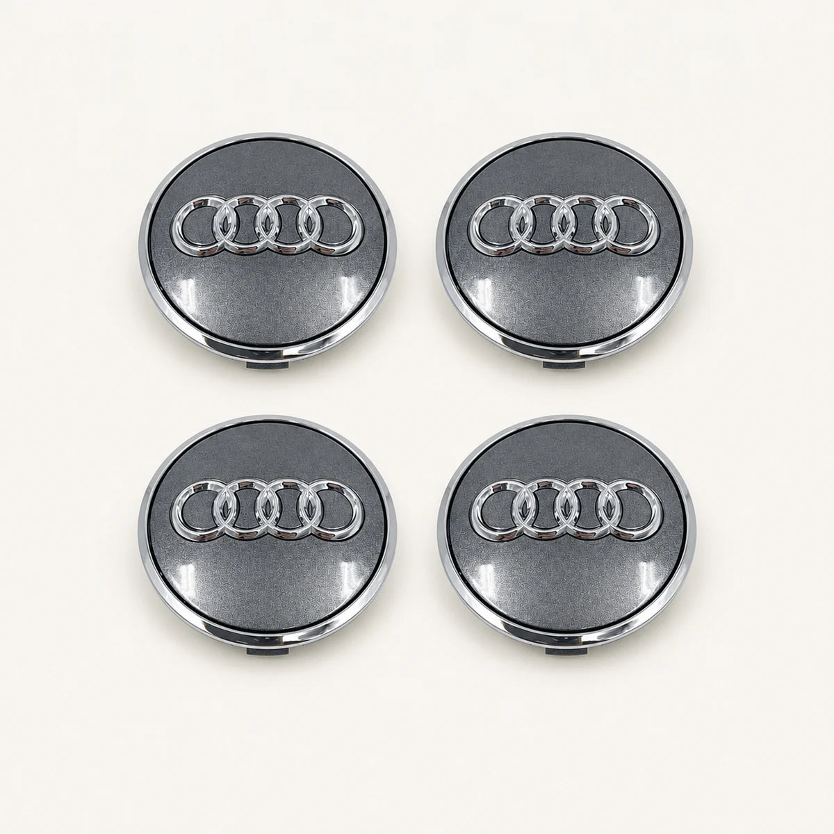 Kit X4 Centros de Llanta para Audi 61mm Gris - 4B0 601 170 A LT7. [IRP-CATALOG:KIT-X4-WHUB019-1-C.webp:cde0bfb312fb7d9b]