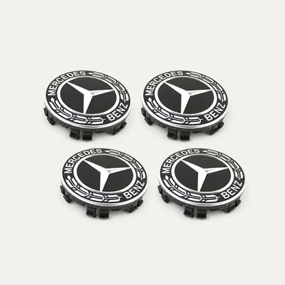 Kit X4 Centros De Llanta para Mercedes Benz Laureles 75mm Azul-Negro. [IRP-CATALOG:KIT-X4-WHUB024-NEG-1-C.webp:7231cabf52933a26]