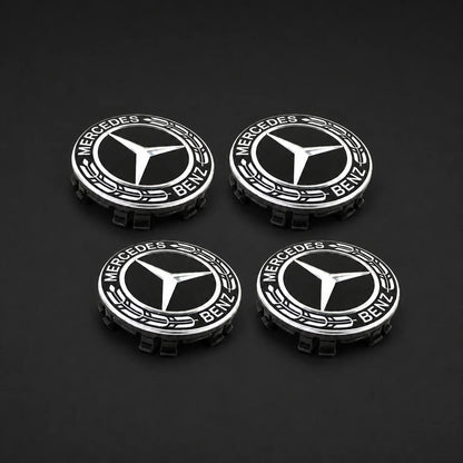 Kit X4 Centros De Llanta para Mercedes Benz Laureles 75mm Azul-Negro. [IRP-CATALOG:KIT-X4-WHUB024-NEG-1-O.webp:83575228a7ca6ef0]