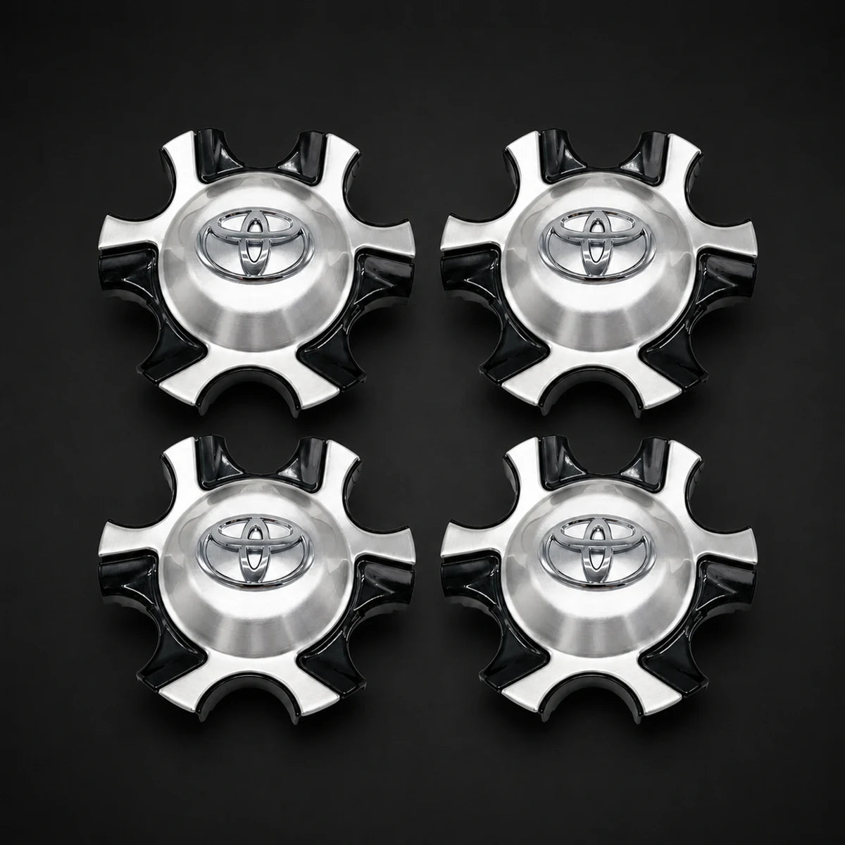 Kit X4 Centros de llanta para Toyota Hilux SRX SW4 2016-2020. [IRP-CATALOG:KIT-X4-WHUB025-1-O.webp:8ffaa841a6951b8b]