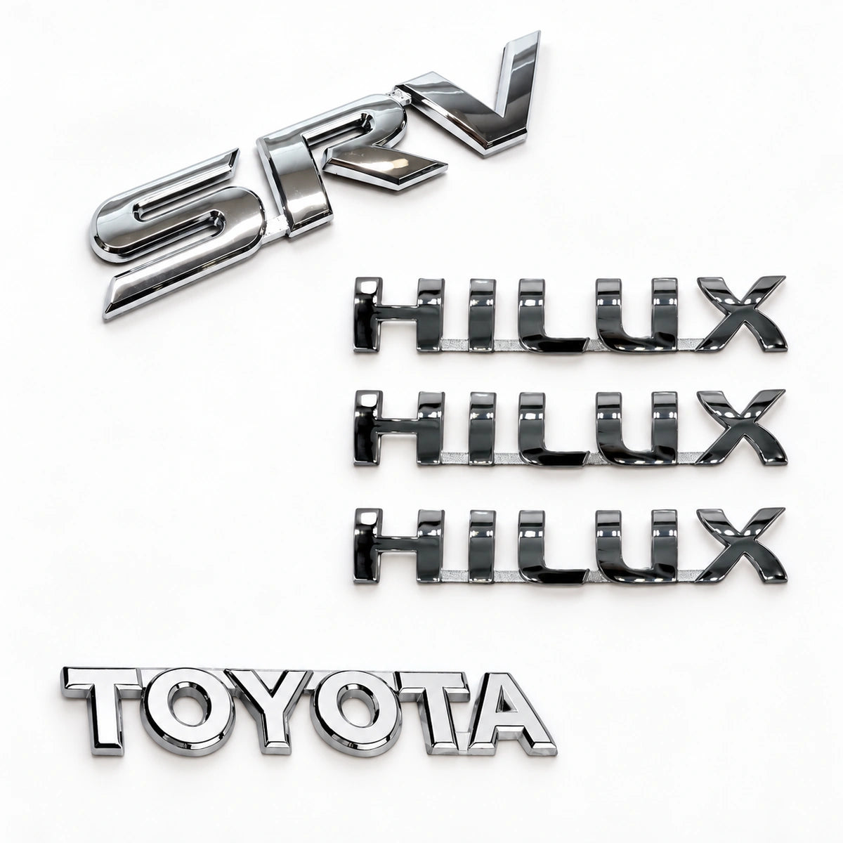 Kit Emblemas Traseros y Laterales para Toyota Hilux Srv 05-15. [IRP-CATALOG:KIT-X5-EMB-SRV-05-15-GALLERY-2-C-31a604b35935cb74.webp:31a604b35935cb74]