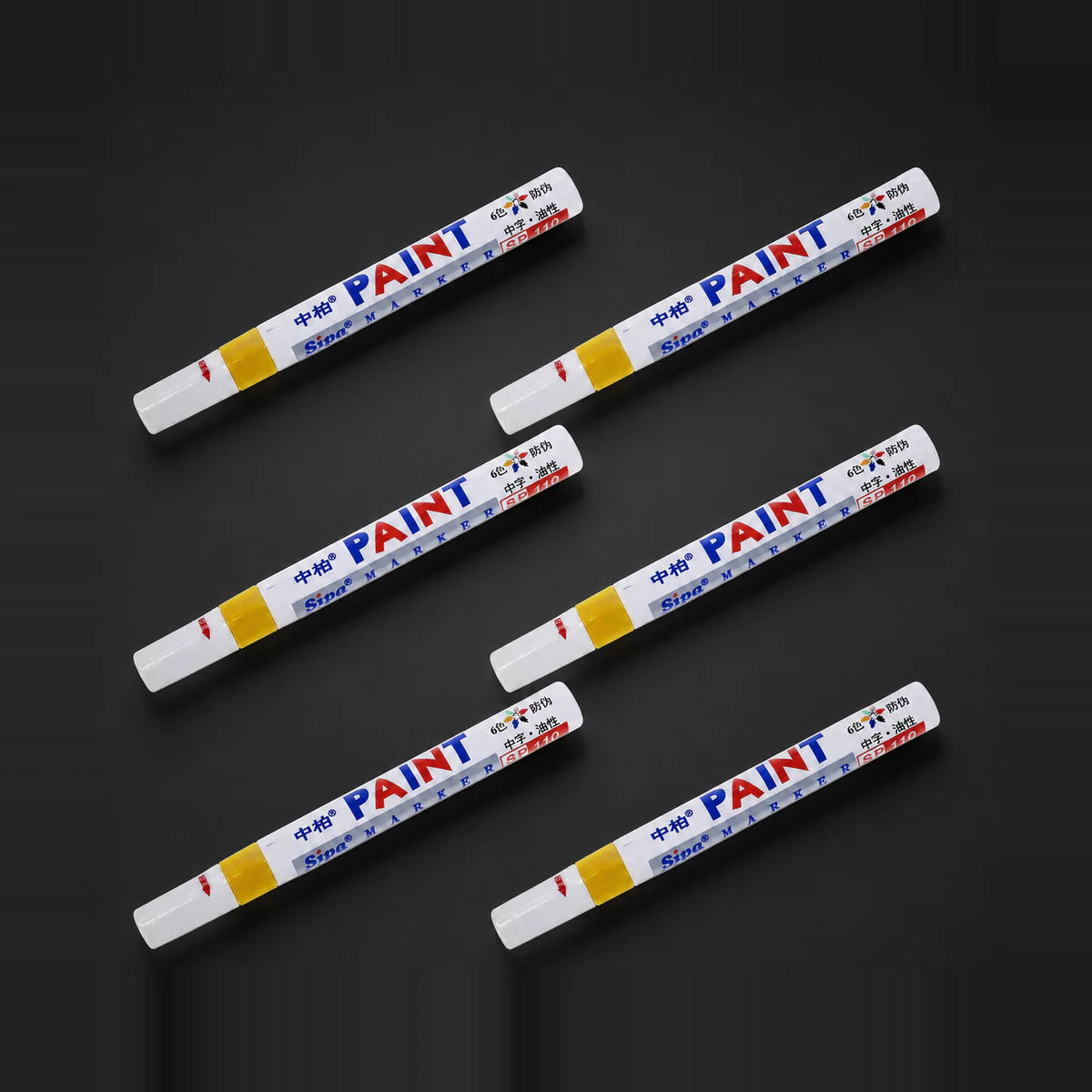 Marcadores Fibrones Pintura Sintetica X6 Indeleble oleo. [IRP-CATALOG:KIT-X6-FIBR001-AMA-1-O.webp:2daf4845e4ffe96f]