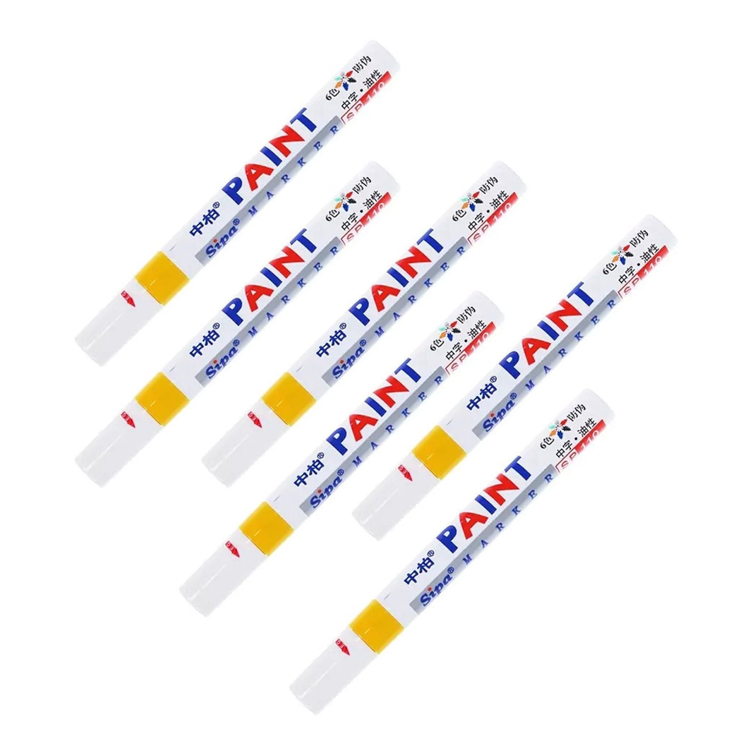 Marcadores Fibrones Pintura Sintetica X6 Indeleble oleo