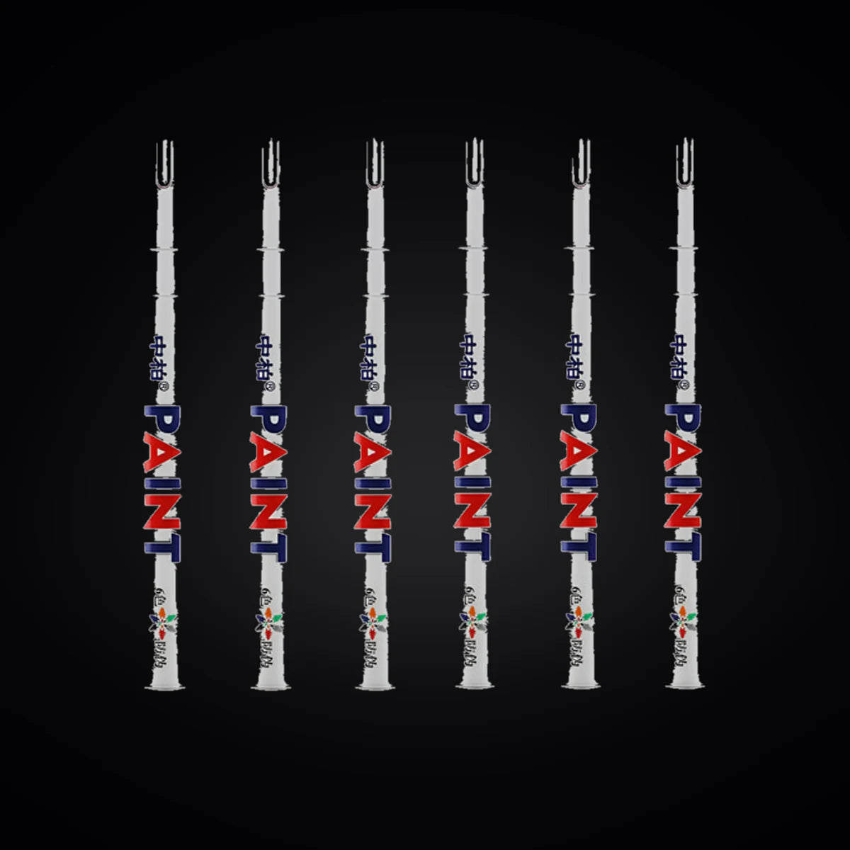 Marcadores Fibrones Pintura Sintetica X6 Indeleble oleo. [IRP-CATALOG:KIT-X6-FIBR001-BLA-1-O.webp:9198350bce78622e]