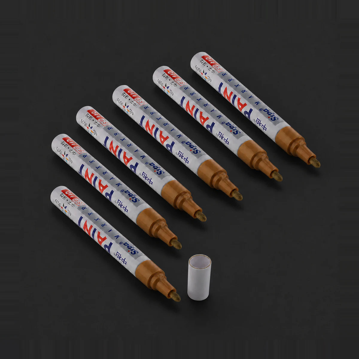 Marcadores Fibrones Pintura Sintetica X6 Indeleble oleo. [IRP-CATALOG:KIT-X6-FIBR001-DOR-1-O.webp:86f59b6126e104c3]