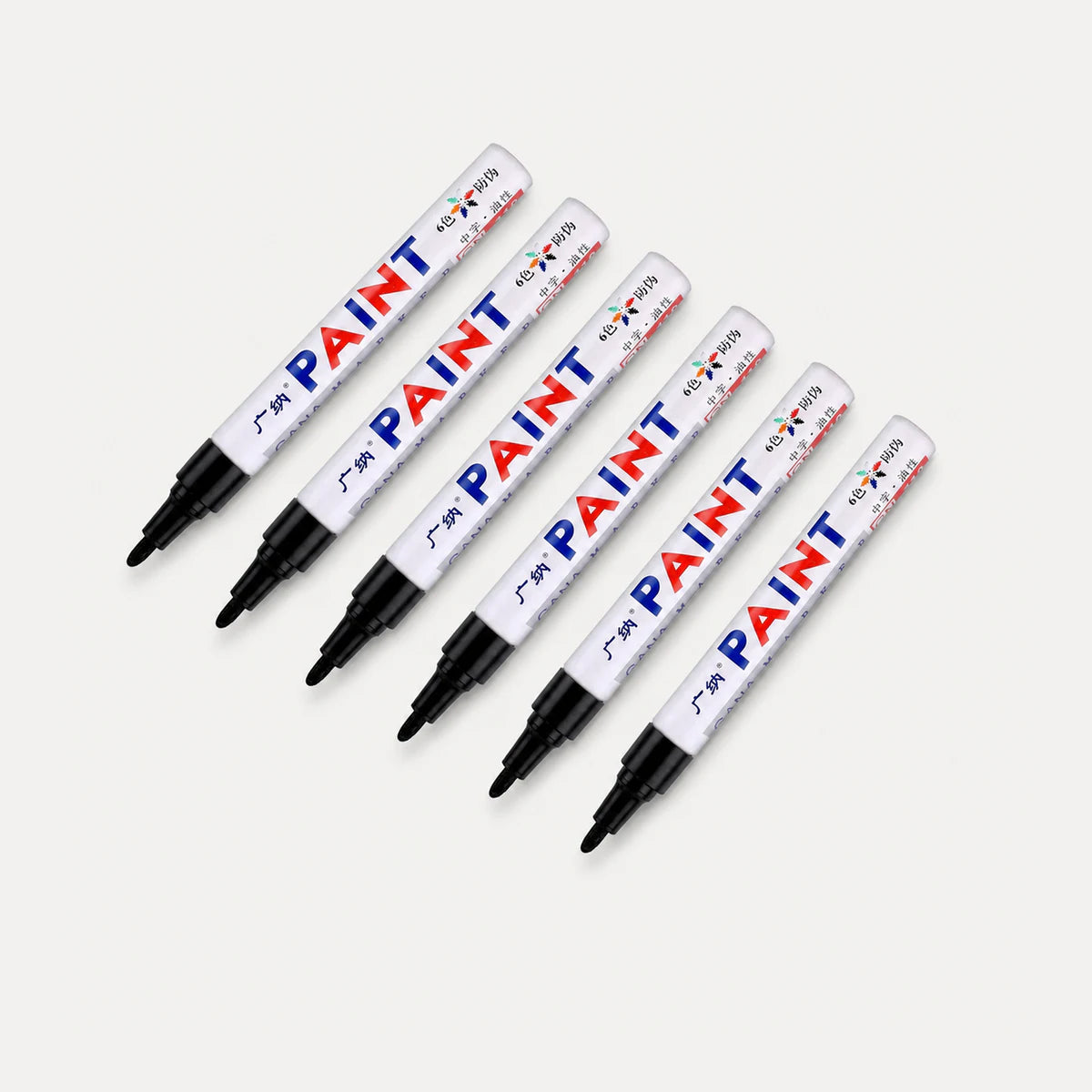 Marcadores Fibrones Pintura Sintetica X6 Indeleble oleo. [IRP-CATALOG:KIT-X6-FIBR001-NEG-1-C.webp:dc8f9a6a89938bd2]
