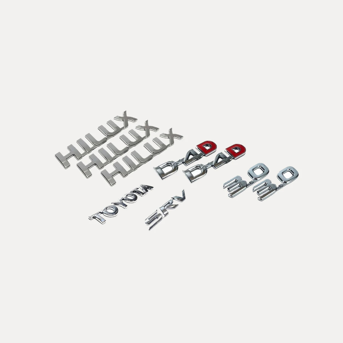 Kit X9 Emblemas para Toyota Hilux Linea Vieja. [IRP-CATALOG:KIT-X9-HILUX-ALL-1-C.webp:5c8f0c8041832ca3]