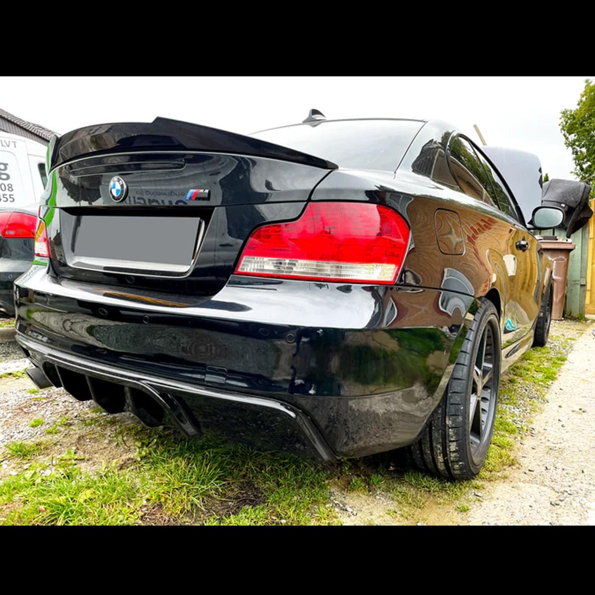 Difusor Trasero BMW Serie 1 E82 Negro Brillante M Sport