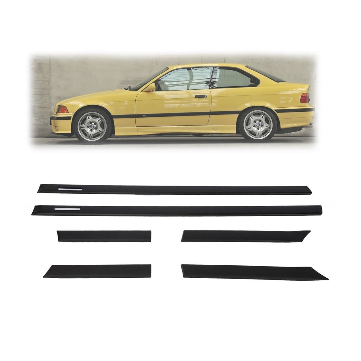 Kit Baguetas Laterales Bmw M3 Serie 3 E36 Coupe