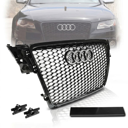 Parrilla Delantera Audi A4/S4 08-12 RS4 Negra Brillante