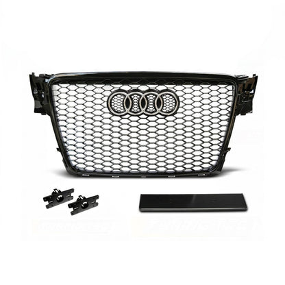 Parrilla Delantera Audi A4/S4 08-12 RS4 Negra Brillante