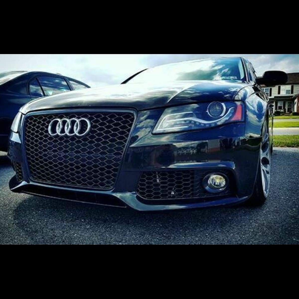 Parrilla Delantera Audi A4/S4 08-12 RS4 Negra Brillante