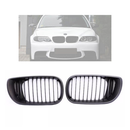 Parrilla BMW E46 02-05 LCI Delantera Riñón M3 Negra Brillante