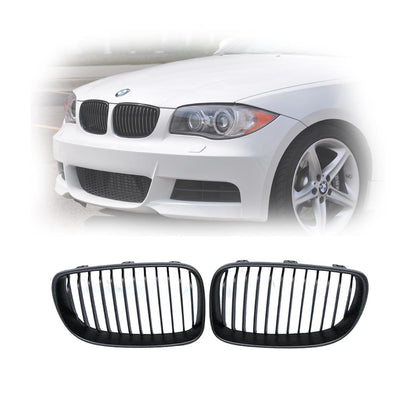 Parrilla Kidneys Riñones Negra Brillante BMW Serie 1 E81 E82 E87 Facelift LCI