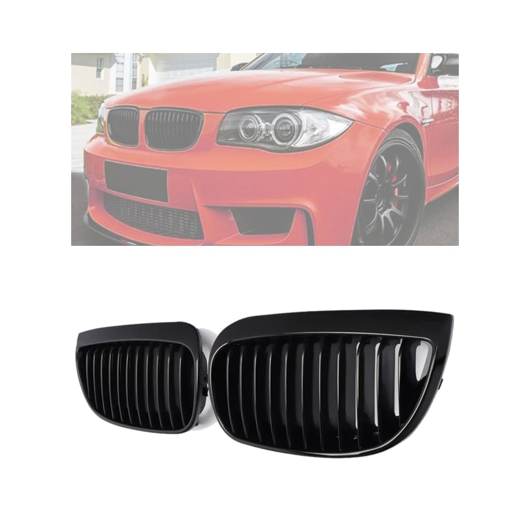 Parrilla BMW Serie 1 E81 E82 E87 04-07 Kidneys Negra