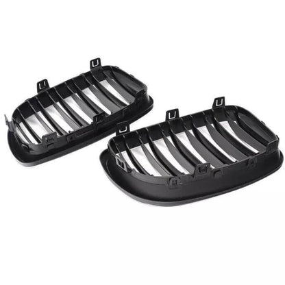 Parrilla BMW Kidneys Riñones Serie 1 E81 E82 E87 Pre Facelift Doble Vira Negra Brillante