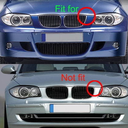 Parrilla BMW Kidneys Riñones Serie 1 E81 E82 E87 Pre Facelift Doble Vira Negra Brillante