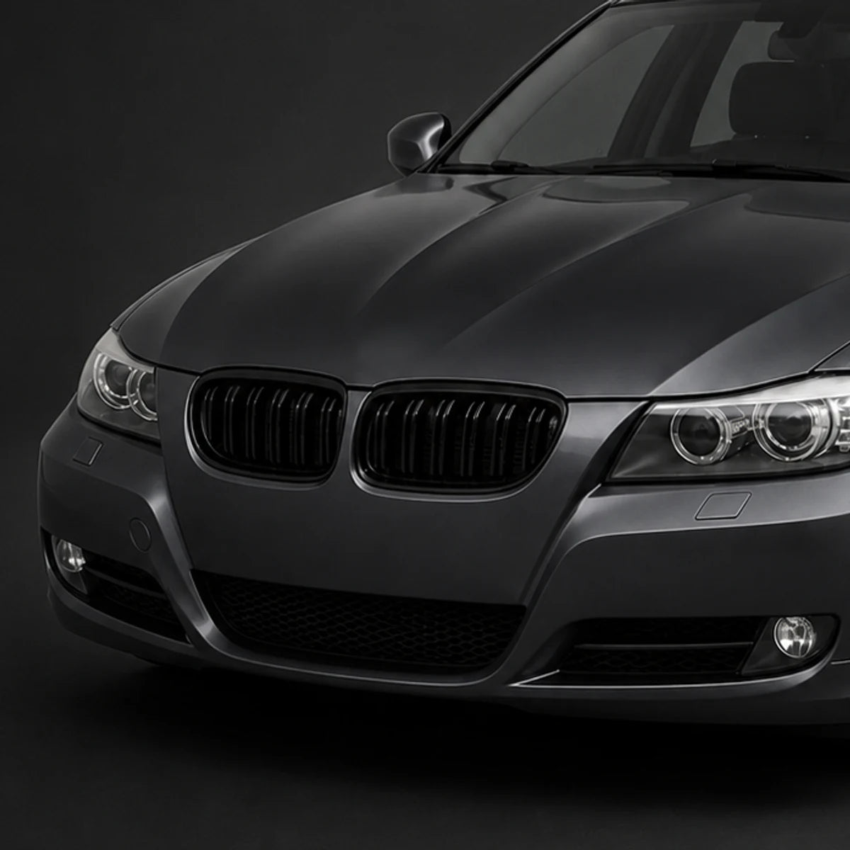 Parrilla De Doble Vira Kidneys Riñones Negra Brillante BMW Serie 3 Sedan E90 LCI 09-12. [IRP-CATALOG:PARR031-LCI-1-O.webp:2d00974049b782c3]