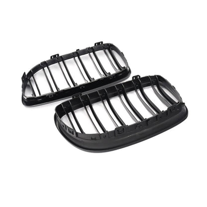 Parrilla De Doble Vira Kidneys Riñones Negra Brillante BMW Serie 3 Sedan E90 LCI 09-12