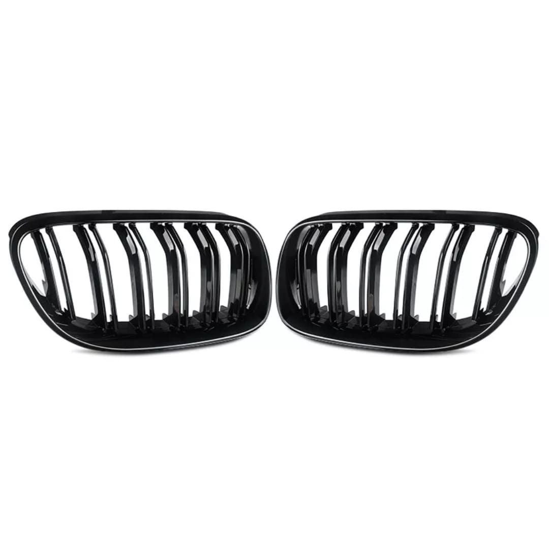 Parrilla Kidneys Riñones Negra Brillante BMW Serie 3 Coupe E92 LCI 09-12 Doble Vira