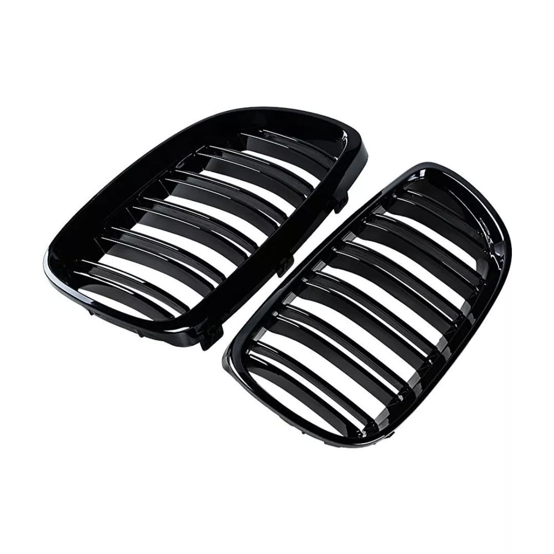 Parrilla Kidneys Riñones Negra Brillante BMW Serie 3 Coupe E92 Pre-LCI 05-08 Doble Vira