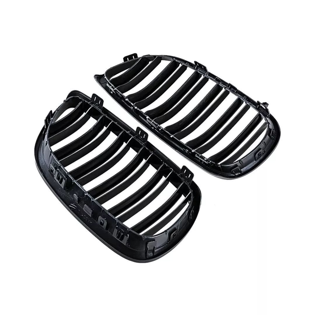 Parrilla Kidneys Riñones Negra Brillante BMW Serie 3 Coupe E92 Pre-LCI 05-08 Doble Vira