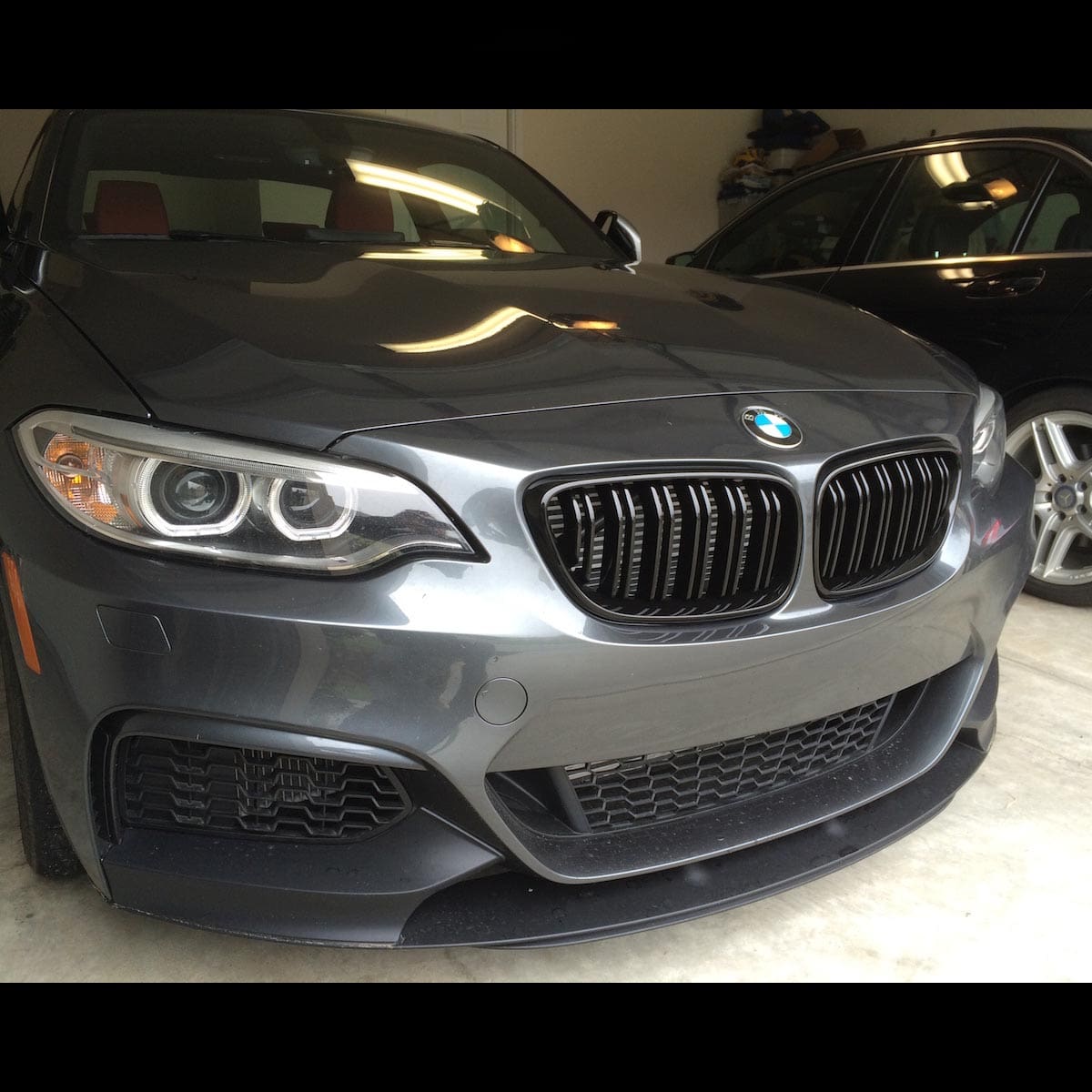 Parrilla Kidneys Riñones Negra Brillante BMW Serie 2 F22 Doble Vira