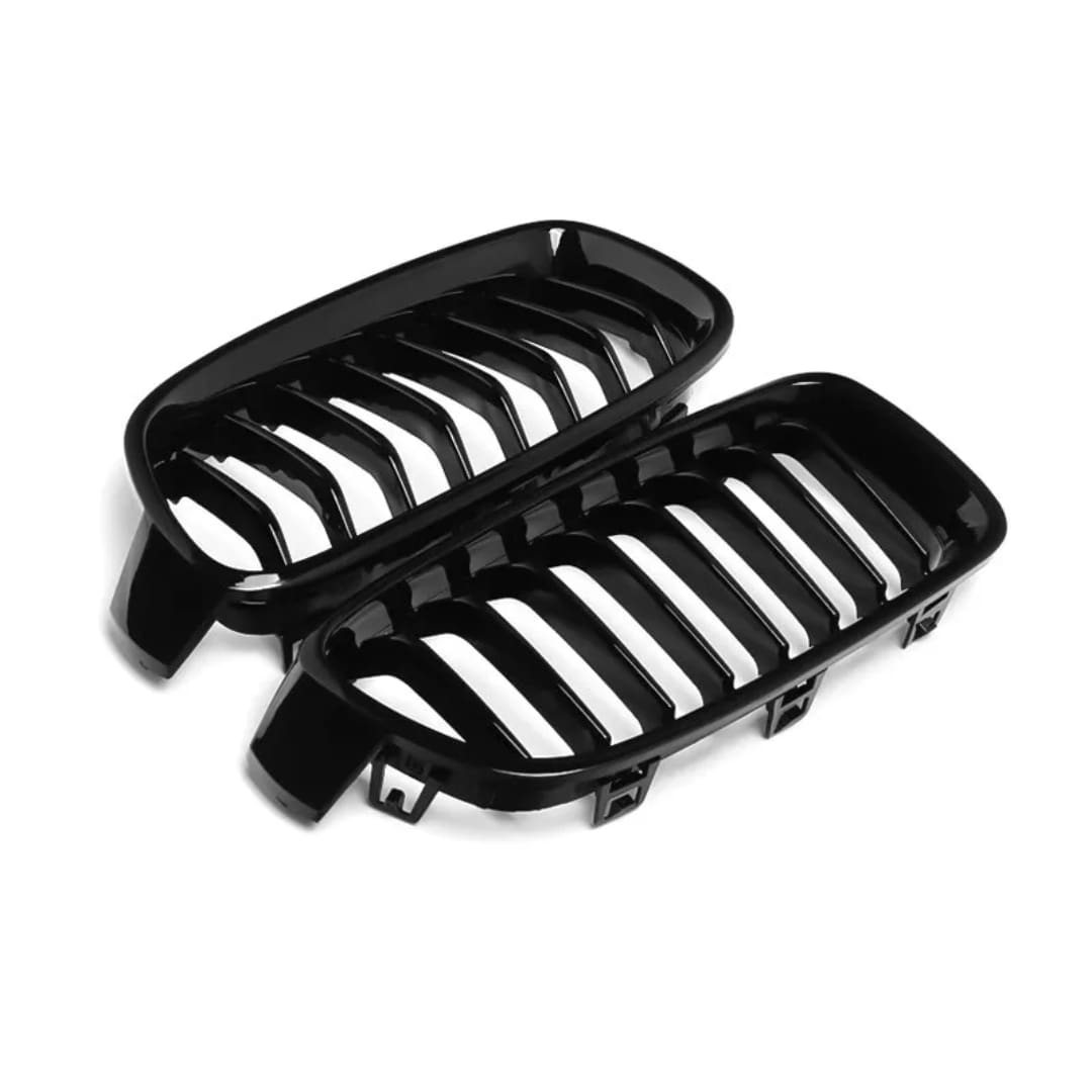 Parrilla Kidneys Riñones  BMW Serie 3 F30 2013-2018 M3 Doble Vira Negra Brillante