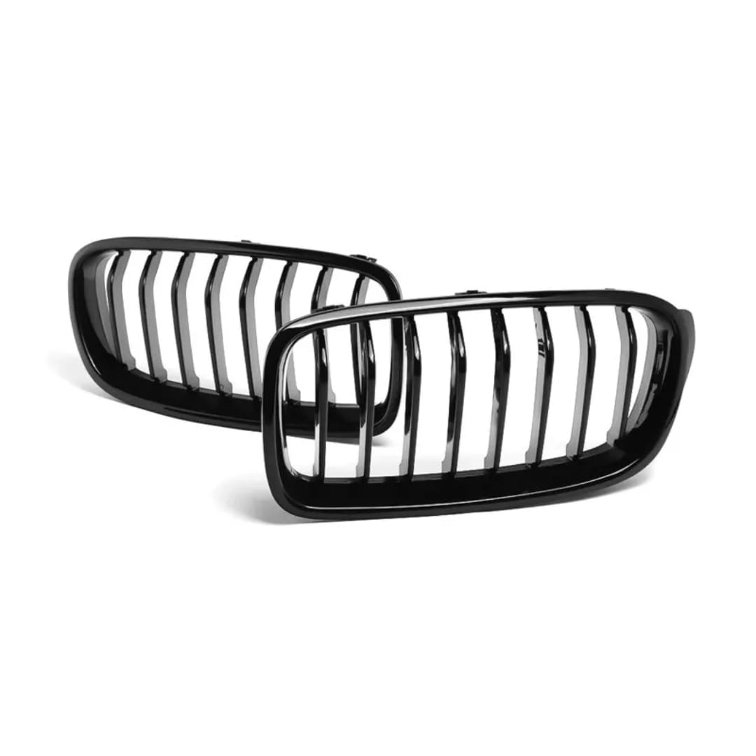 Parrilla Kidneys Riñones  BMW Serie 3 F30 2013-2018 M3 Doble Vira Negra Brillante