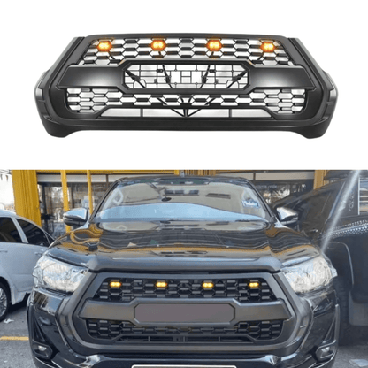 Parrilla tipo Gr para Toyota Hilux 2021-2024 Con LED