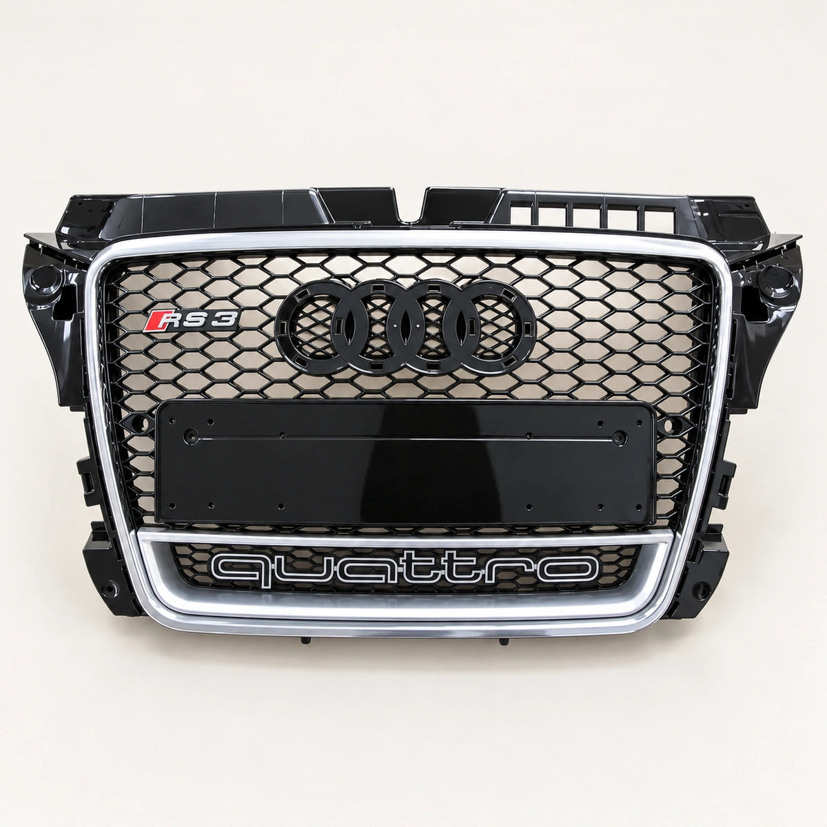 Parrilla Rs3 Para Audi A3 8p Borde Cromado Con Quattro. [IRP-CATALOG:PARR040-GALLERY-1-C-3415b16f1ad452ca.webp:3415b16f1ad452ca]