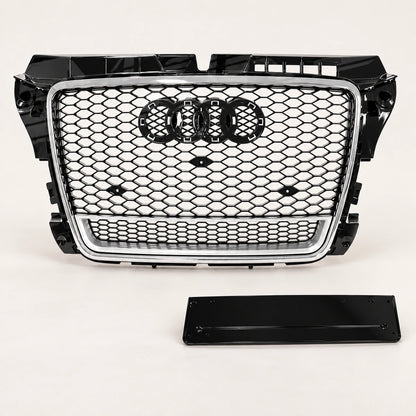 Parrilla Rs3 Para Audi A3 8p Borde Cromado Con Quattro. [IRP-CATALOG:PARR040-GALLERY-2-C-22f3d7c31306fae7.webp:22f3d7c31306fae7]